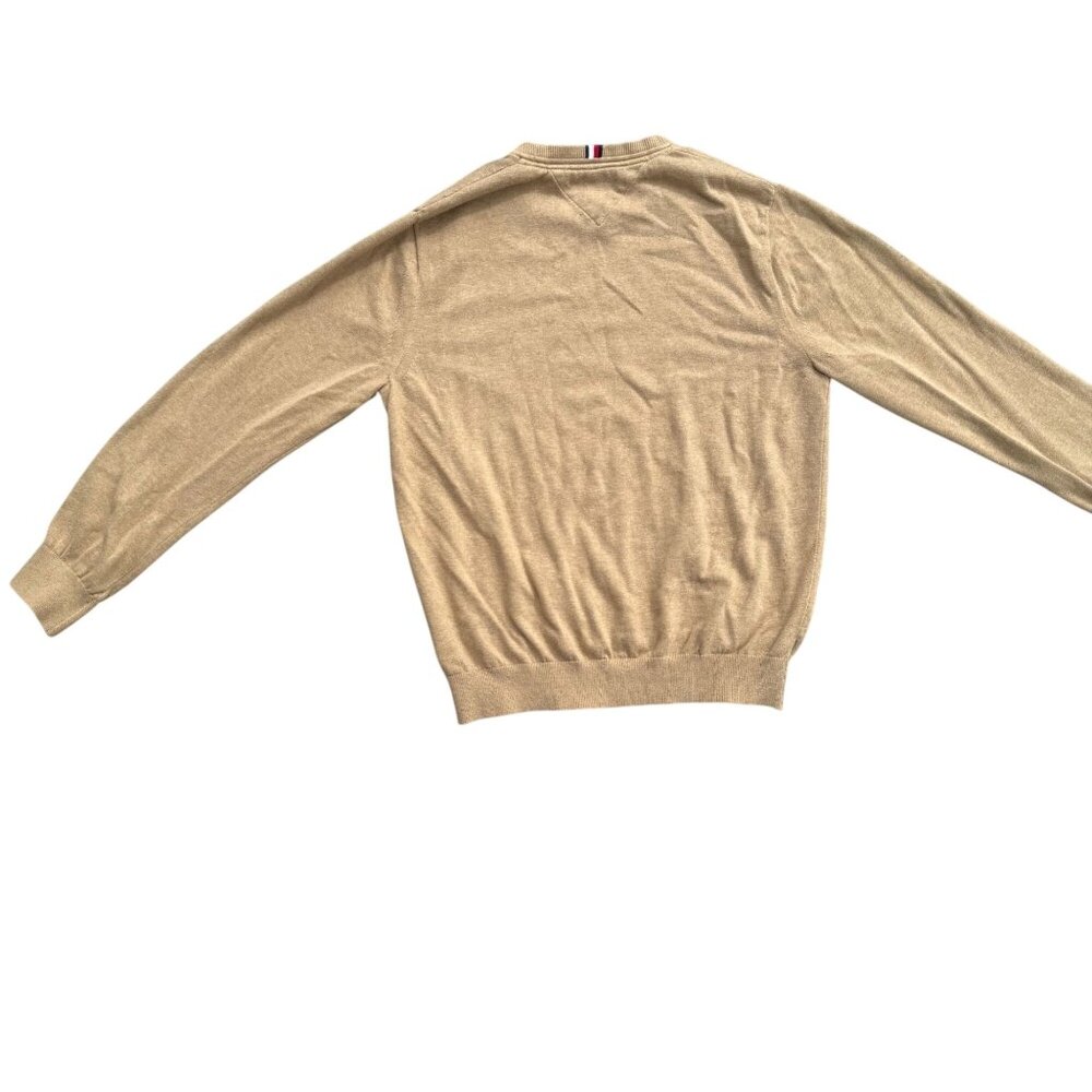 Tommy Hilfiger Mens Beige Crewneck Sweater Size XL Long Sleeve Cotton Blend - Picture 5 of 5